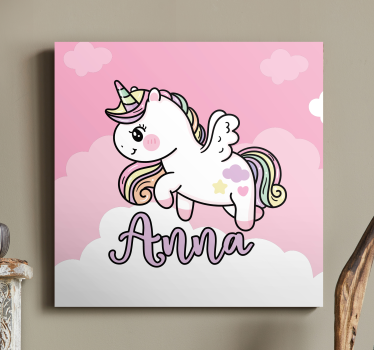 Quadro unicórnio fantasia fofa de unicórnio - TenStickers