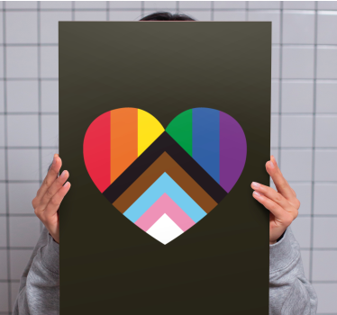 Quadro vintage camadas em forma de coração - TenStickers