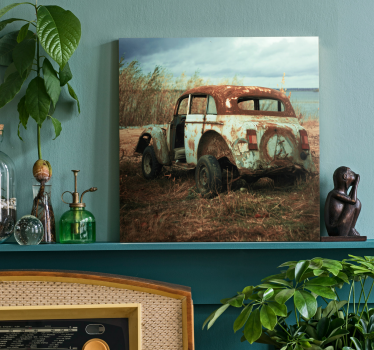 Quadro vintage carro clássico enferrujado - TenStickers