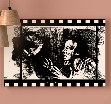 Quadro vintage diálogo sobre cinema - TenStickers