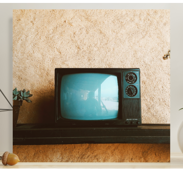 Quadro vintage exibição de televisão retrô - TenStickers