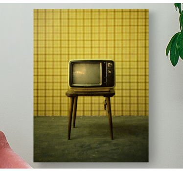 Quadro vintage suporte para televisão retrô - TenStickers
