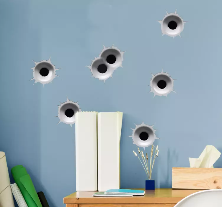 Sticker para carro com balas - TenStickers