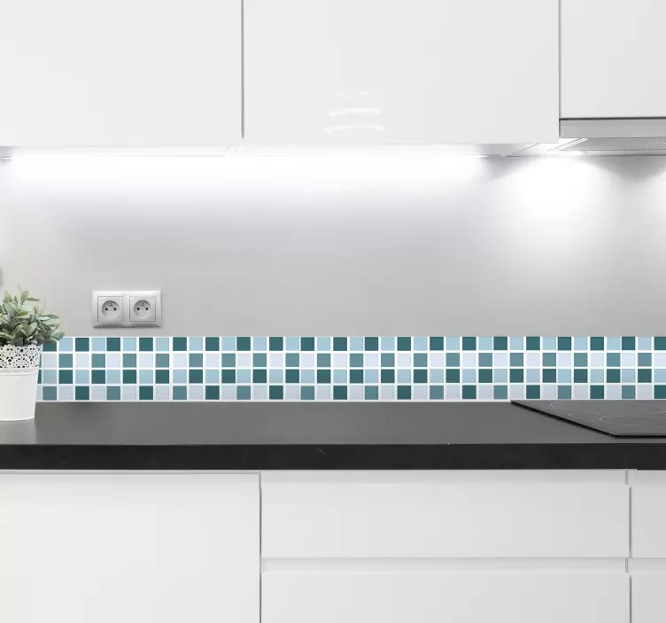 Friso decorativo autocolante azulejos coloridos - TenStickers