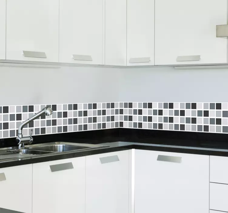 Friso decorativo tons cinza - TenStickers