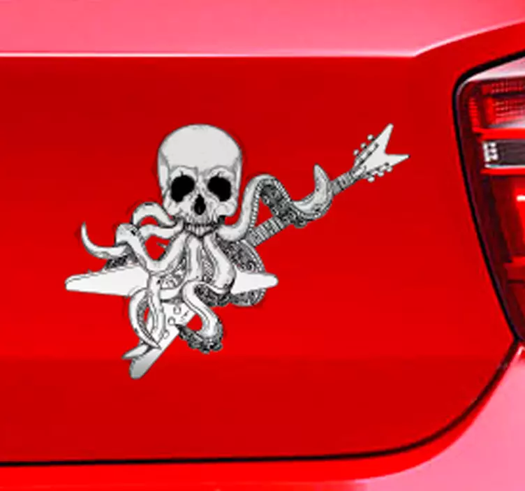 Vinil decorativo polvo com guitarra - TenStickers