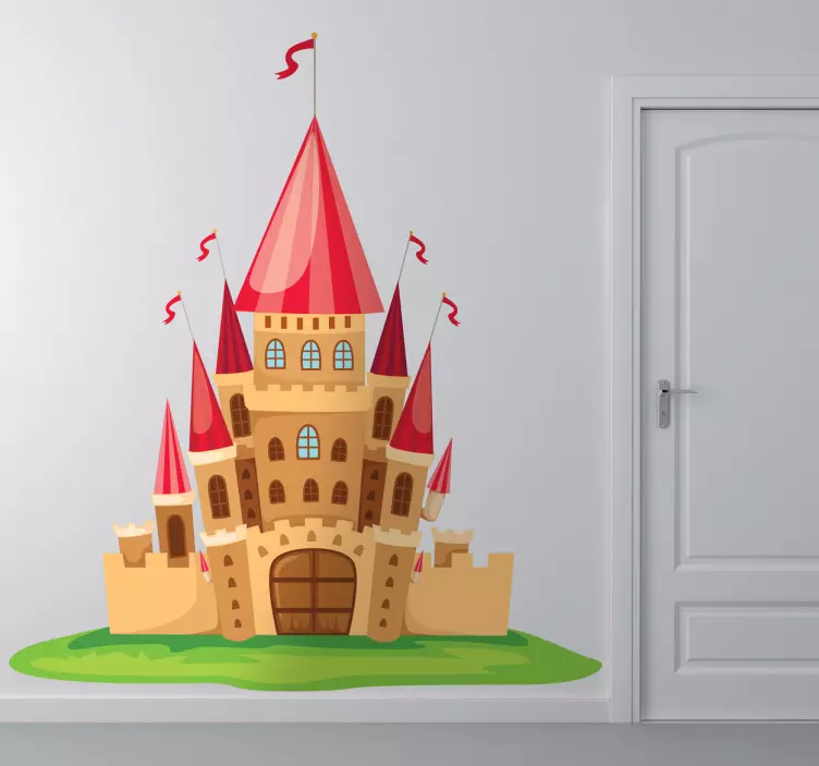Autocolante infantil castelo de princesas - TenStickers