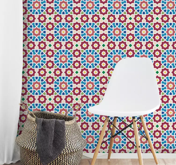 Azulejo hidráulico parede árabe - TenStickers