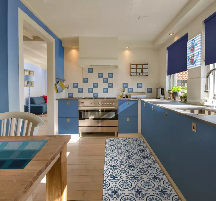 Autocolantes azulejos decorativos Tons de concha azul - TenStickers