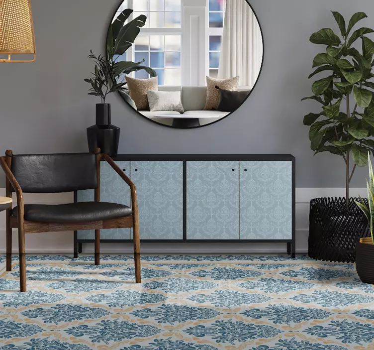 Autocolante para móveis azul elegante barroco - TenStickers