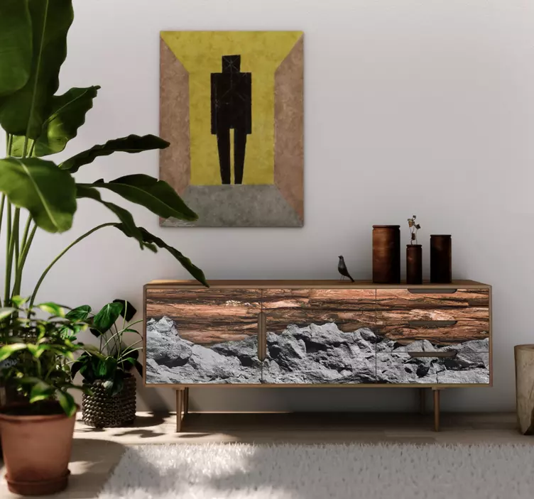 Autocolante para móveis lenha e pedra - TenStickers