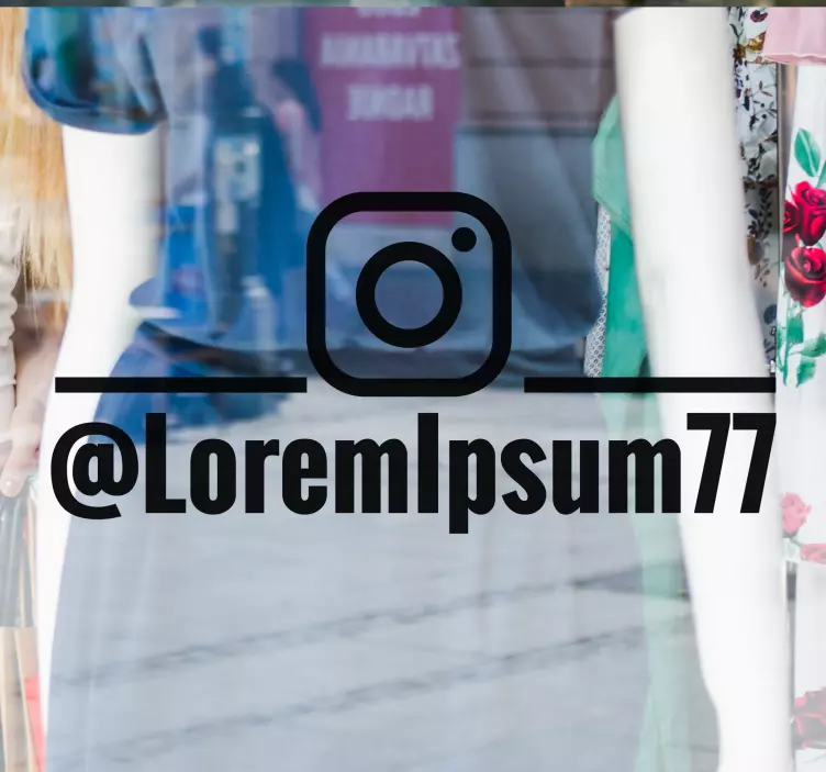 Vinil autocolante para montras Instragram simples personalizado - TenStickers