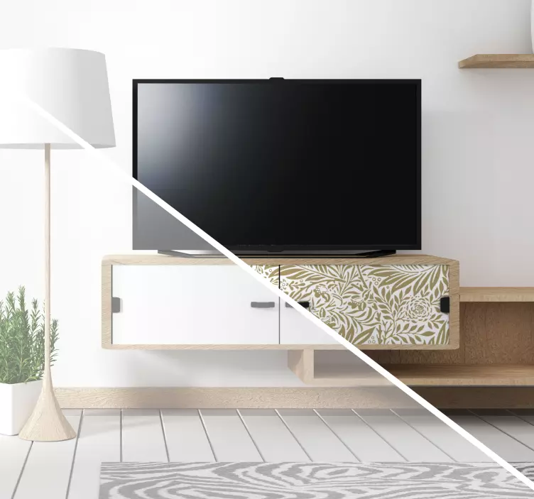 Vinil para móveis Padrões florais vintage - TenStickers