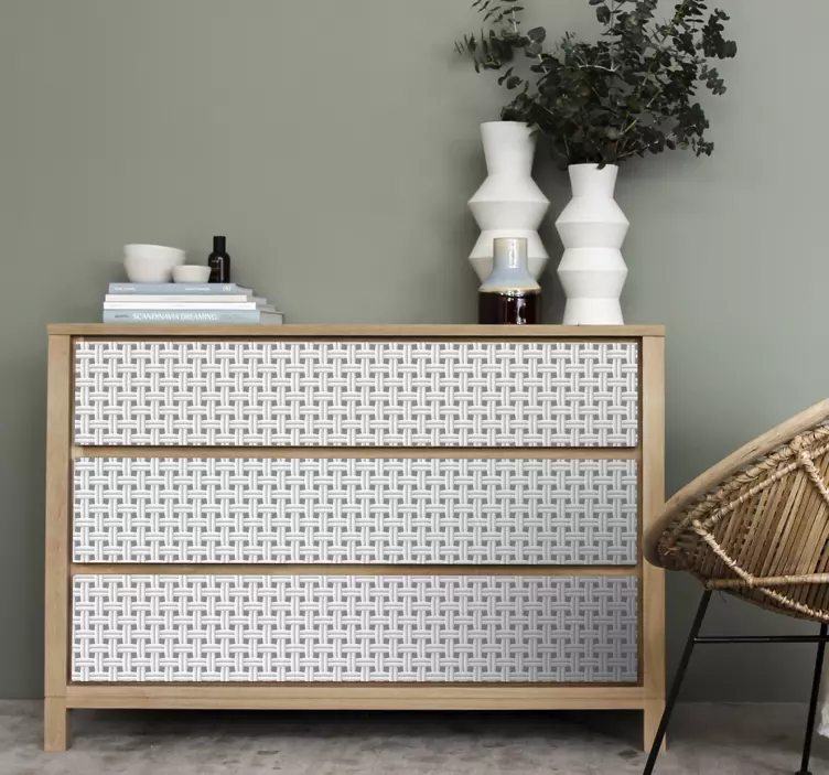 Autocolante para móveis padrão de textura tecida - TenStickers