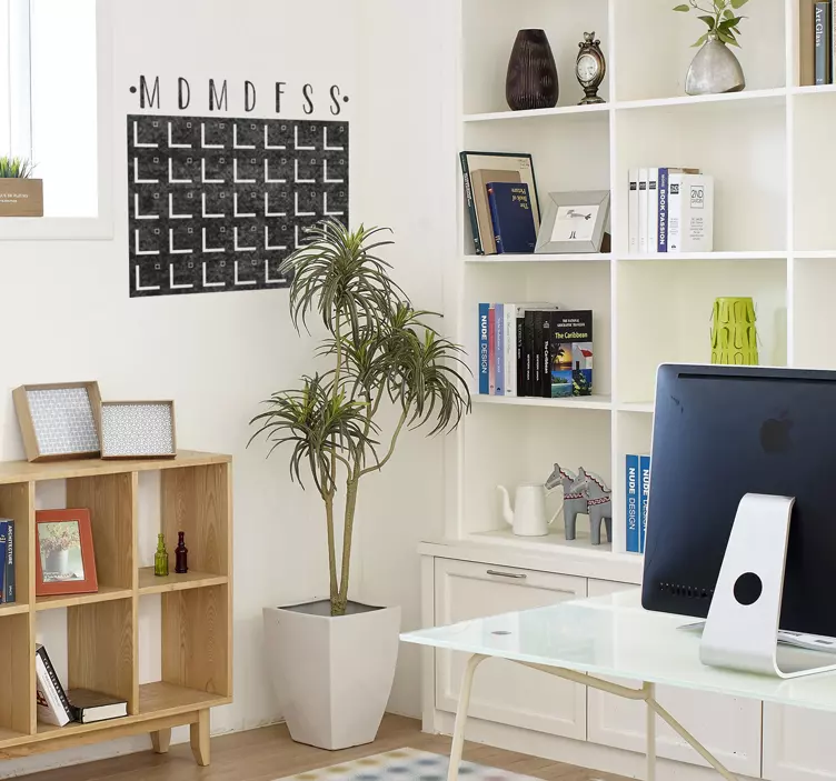 Autocolante animal calendário de dias da semana - TenStickers