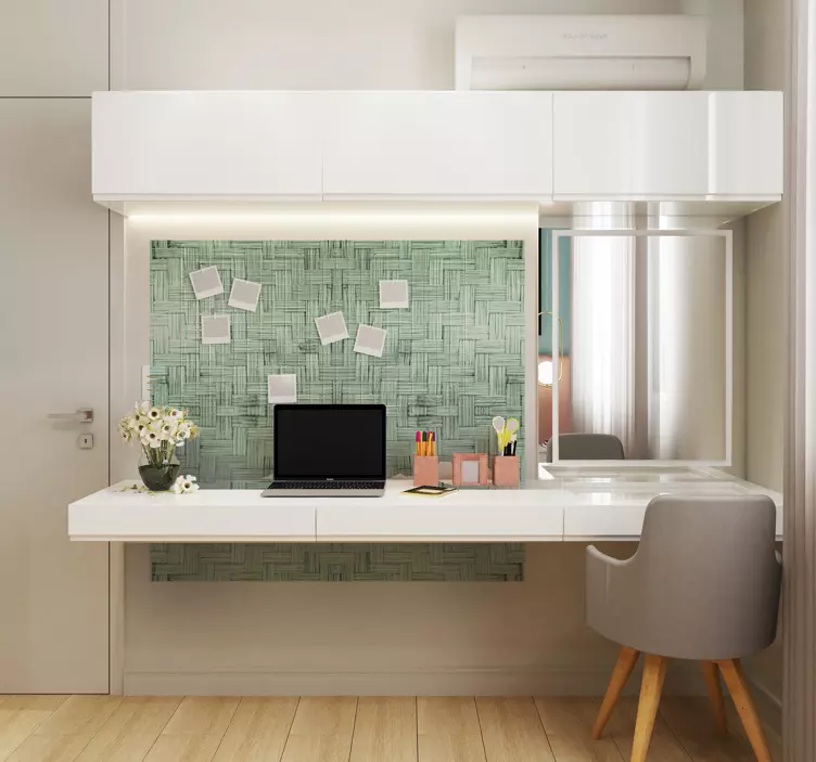 Autocolante para escritório superfície texturizada tecida - TenStickers