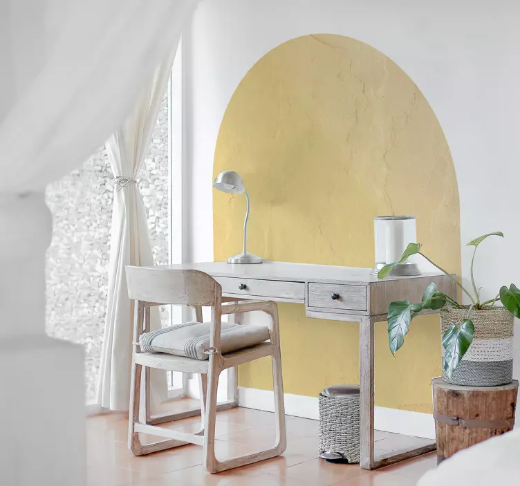 Autocolante para escritório geometria curva abstrata - TenStickers