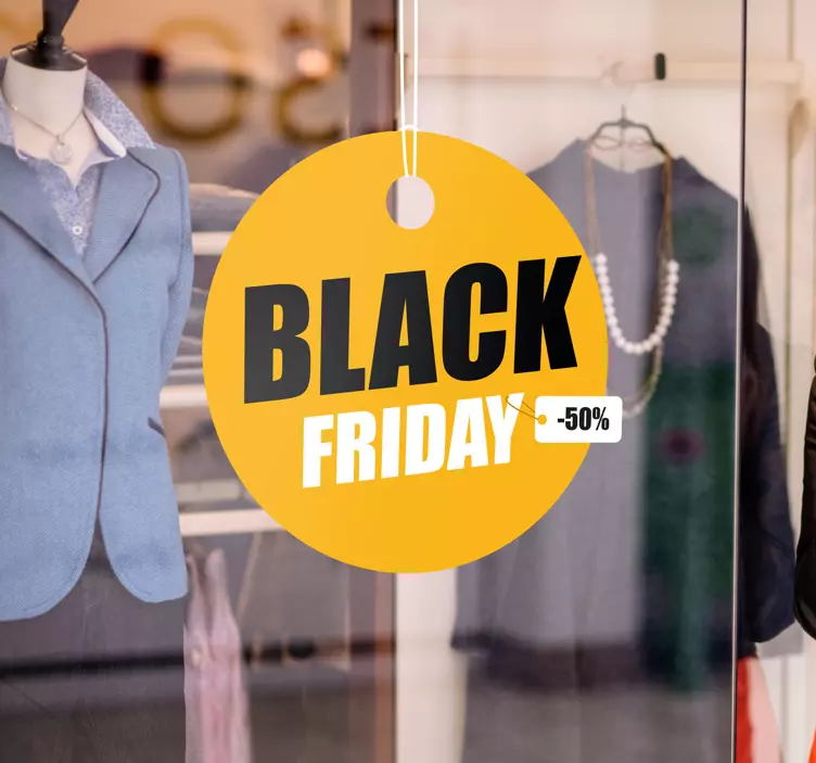 Autocolante para black friday círculo amarelo - TenStickers