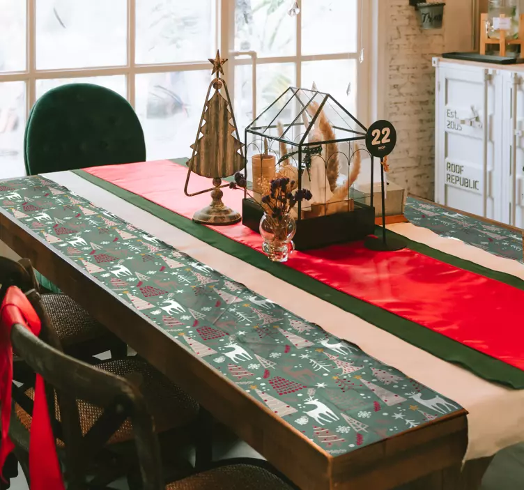 Autocolante para móveis com padrão natalício - TenStickers