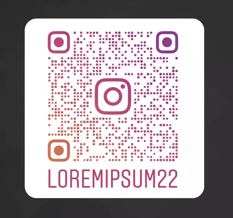 Autocolantes personalizáveis Código qr multicolor do instagram - TenStickers