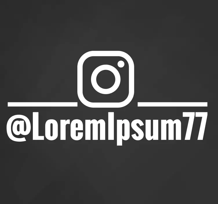 Vinil autocolante para montras Instragram simples personalizado - TenStickers