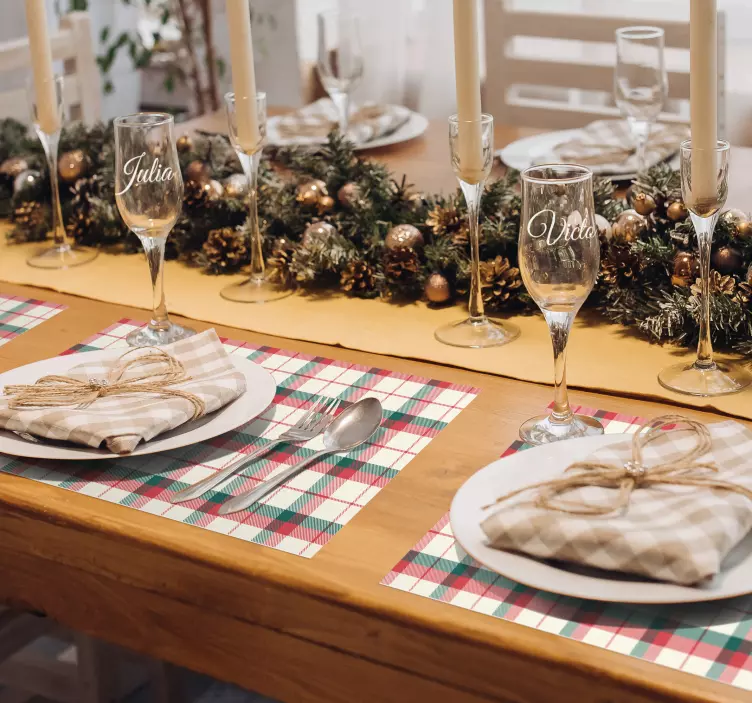 Vinil decorativo copos casamento nomes - TenStickers