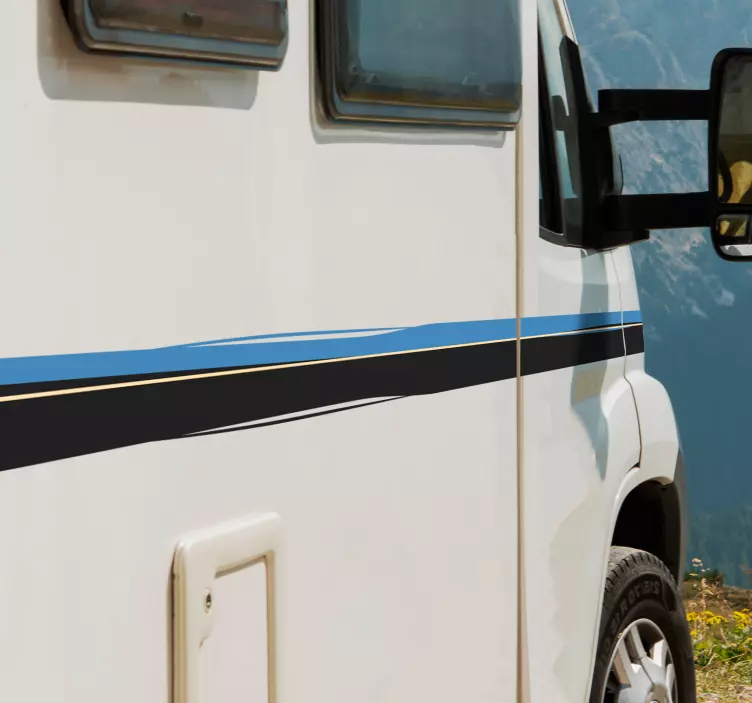 Vinil com padrões lineares Bandas laterais - TenStickers