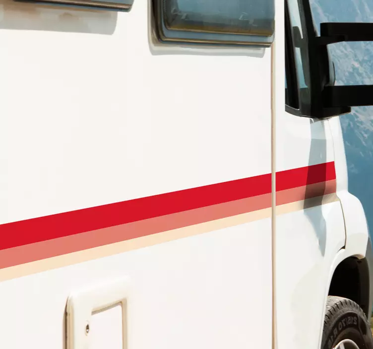 Autocolante para motas linhas caravana - TenStickers