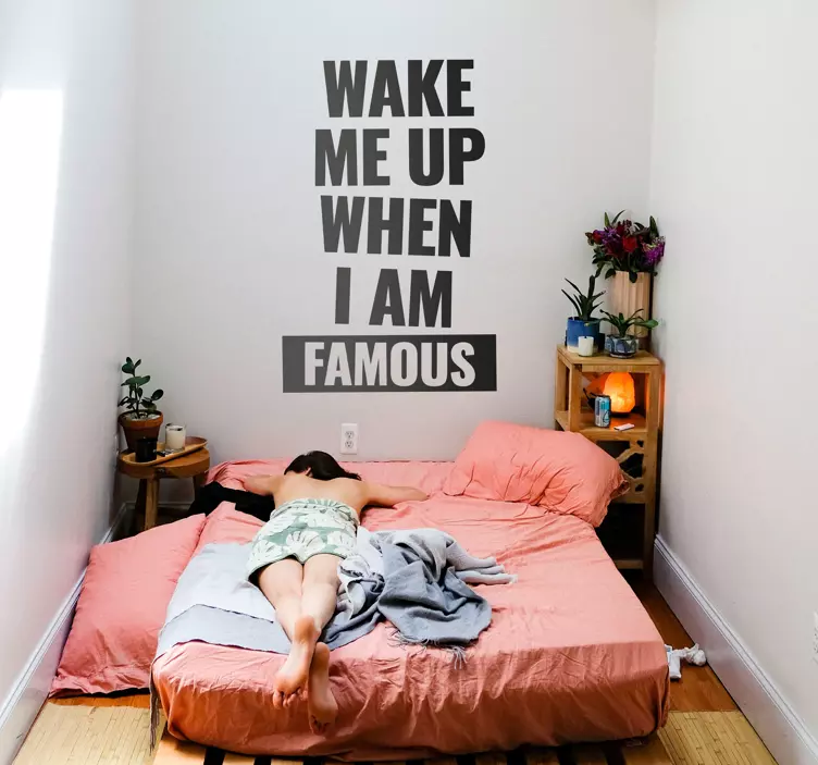 Autocolante decorativo wake me up - TenStickers