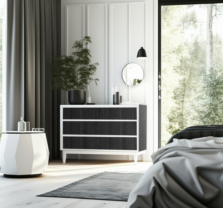 Autocolante para móveis madeira Negra - TenStickers