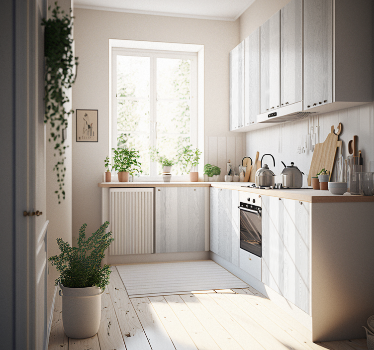 Autocolante móveis madeira branca - TenStickers