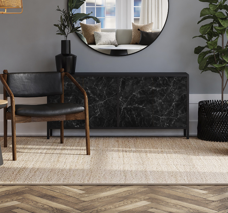 Autocolante para móveis mármore Preto - TenStickers