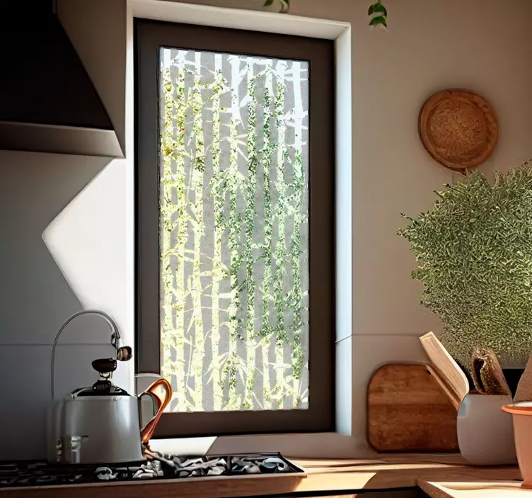 Adesivo  para vidros bambu Translúcido - TenStickers