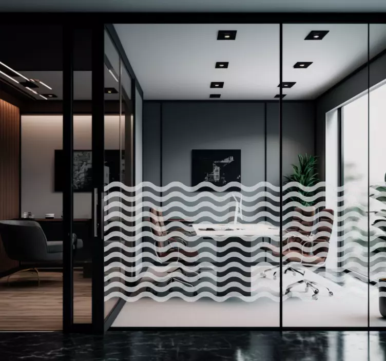 Adesivo para vidros ondas translúcidas - TenStickers