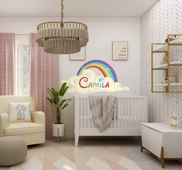 Autocolante Infantil Personalizado Arco-Íris - TenStickers