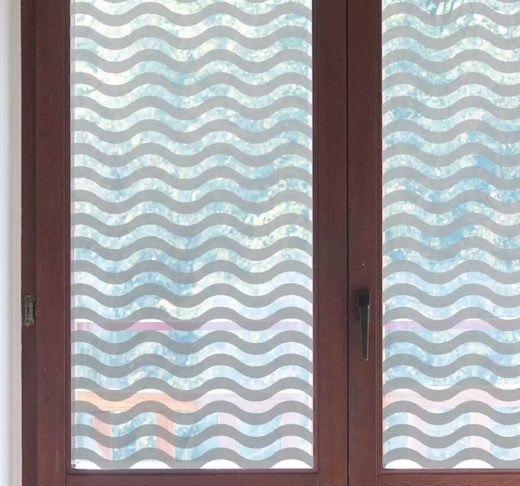 Adesivo para vidros ondas translúcidas - TenStickers