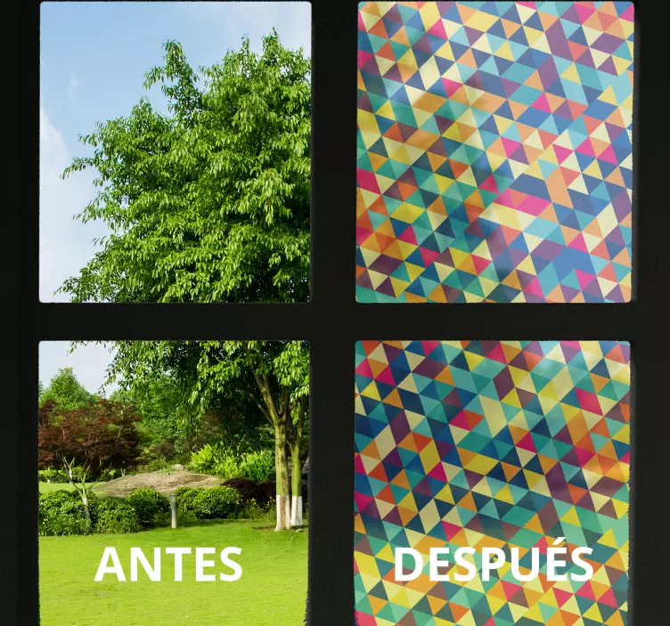 Adesivo para vidros geométrico Translúcido - TenStickers