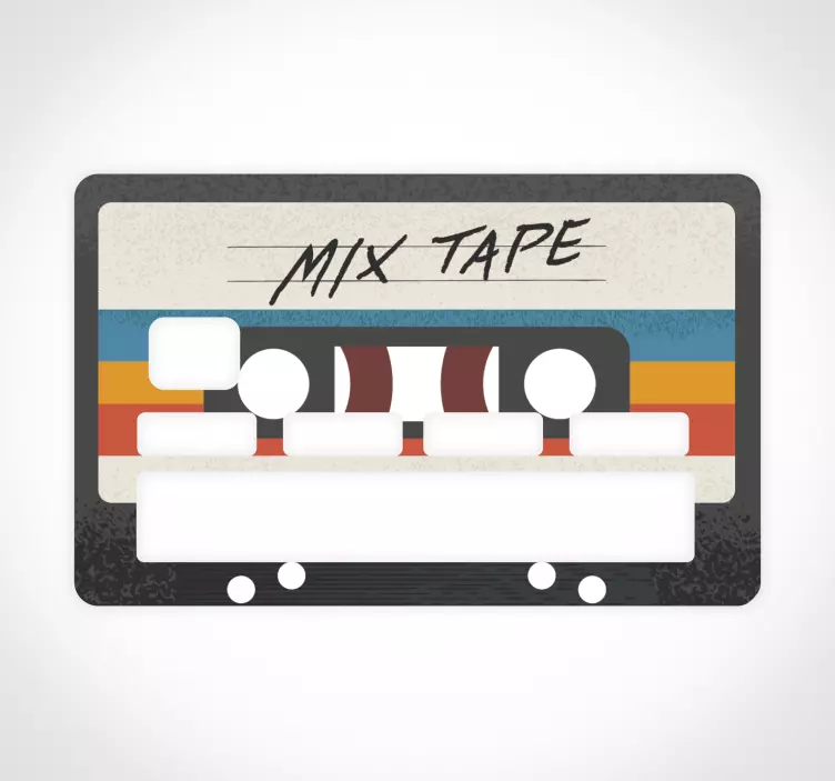 Autocolante para cartão multibanco Cassete mix tape - TenStickers