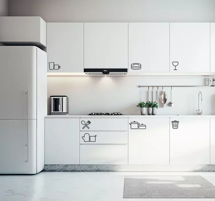 Vinil decorativo Ícones de cozinha - TenStickers