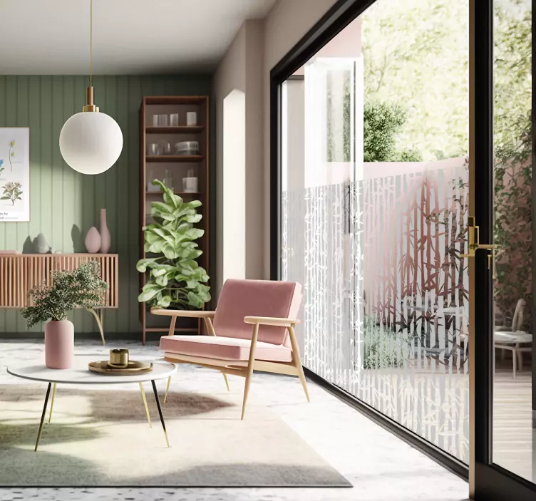 Adesivo  para vidros bambu Translúcido - TenStickers