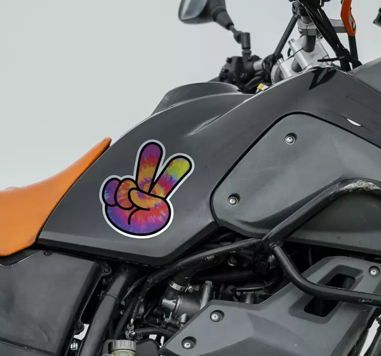 Autocolante para motas símbolo da paz dos dedos - TenStickers
