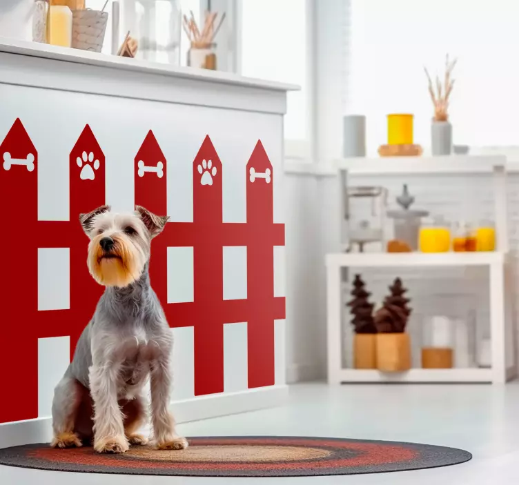 Autocolante animais estimação cerca de jardim - TenStickers