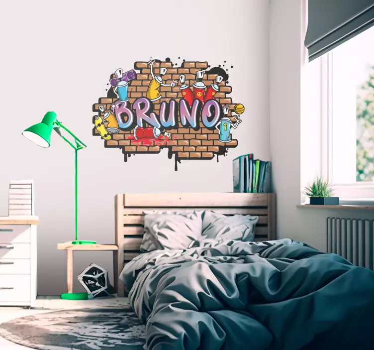 Vinil urbano nome personalizado bombas de tags - TenStickers