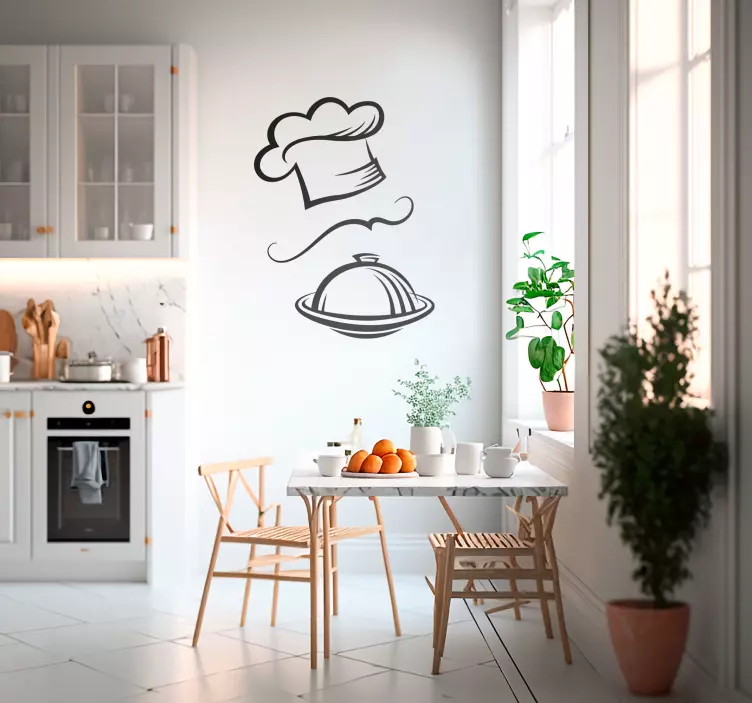 Vinil para cozinha cozinhar elementos esboço - TenStickers