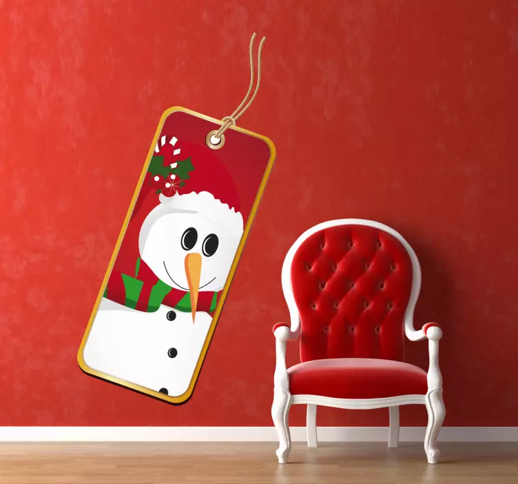 Adesivo de Natal boneco de neve - TenStickers