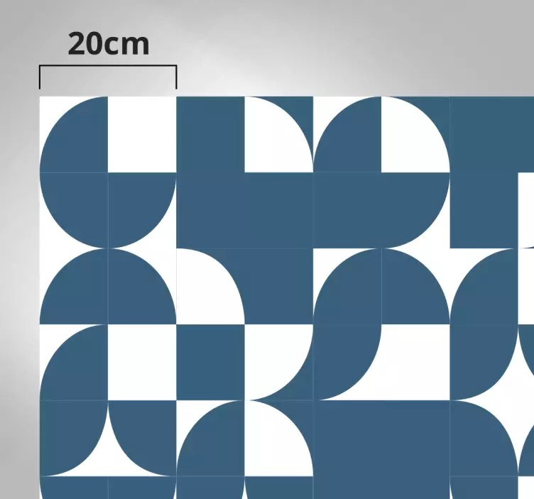 Autocolantes para móveis Padrão de arte geométrica de círculo azu - TenStickers