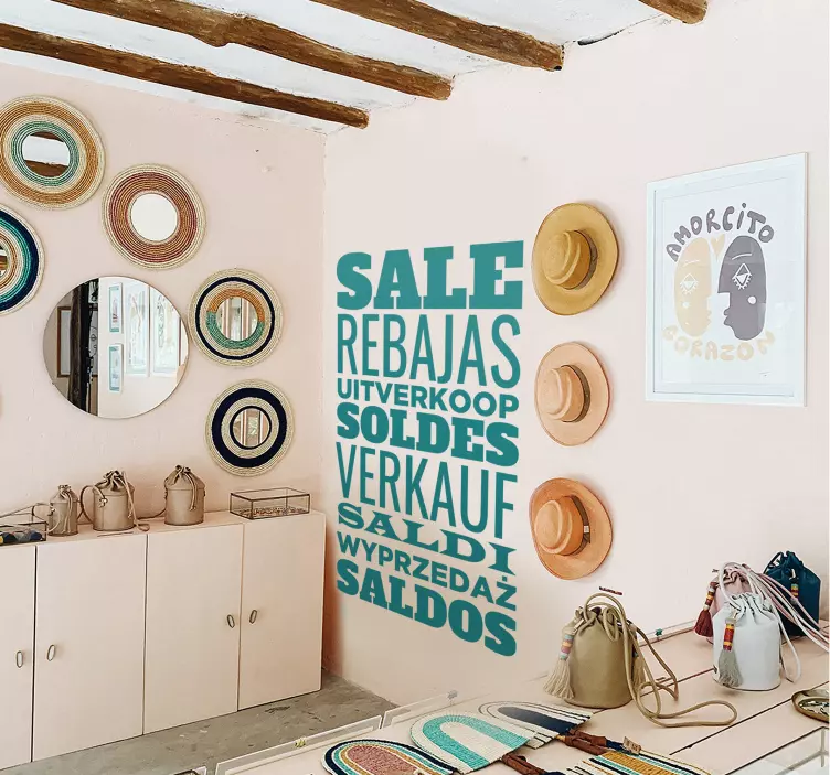 Adesivo para promoções em vários idiomas - TenStickers