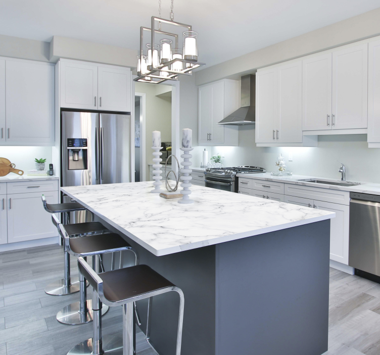 Autocolante para móveis mármore Branco - TenStickers