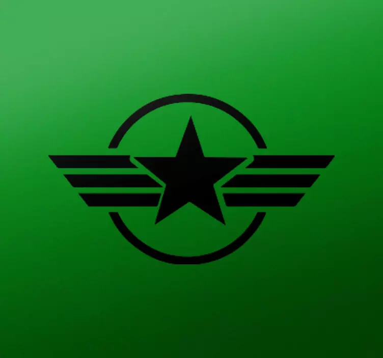 Autocolante mota estrela rodeada por um círculo - TenStickers