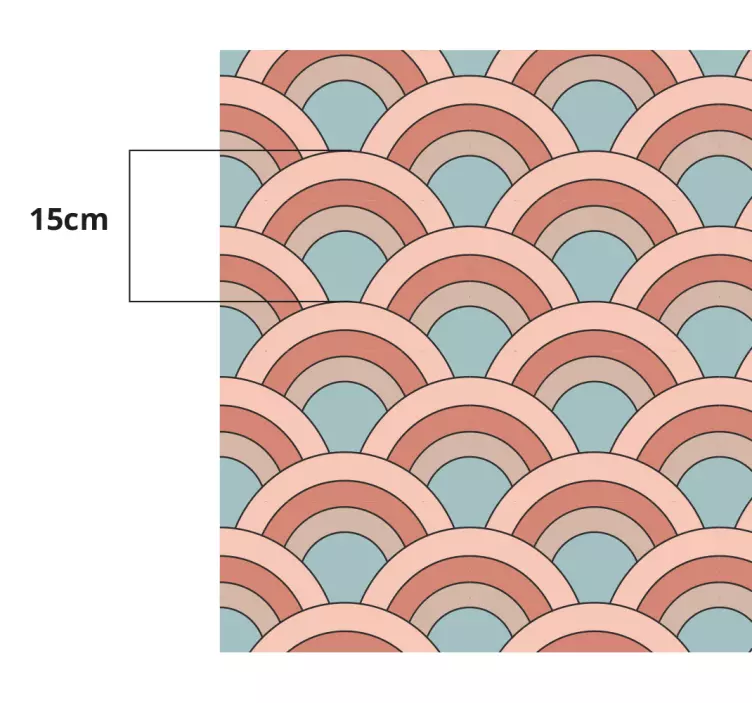 Autocolante para móveis ondas de padrão curvo - TenStickers